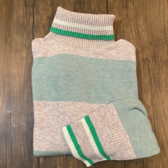 J. Crew Stripped Turtleneck Sweater In Super Soft Yarn - Picture 4 of 13